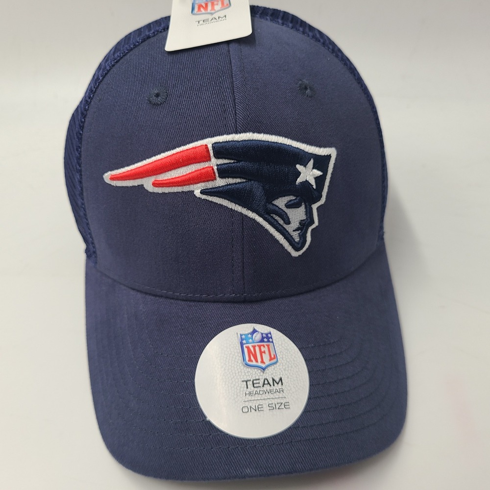 New England Patriots Hat Strapback Trucker Mesh NFL Team Apparel Blue NFL Men